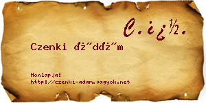 Czenki Ádám névjegykártya