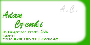 adam czenki business card